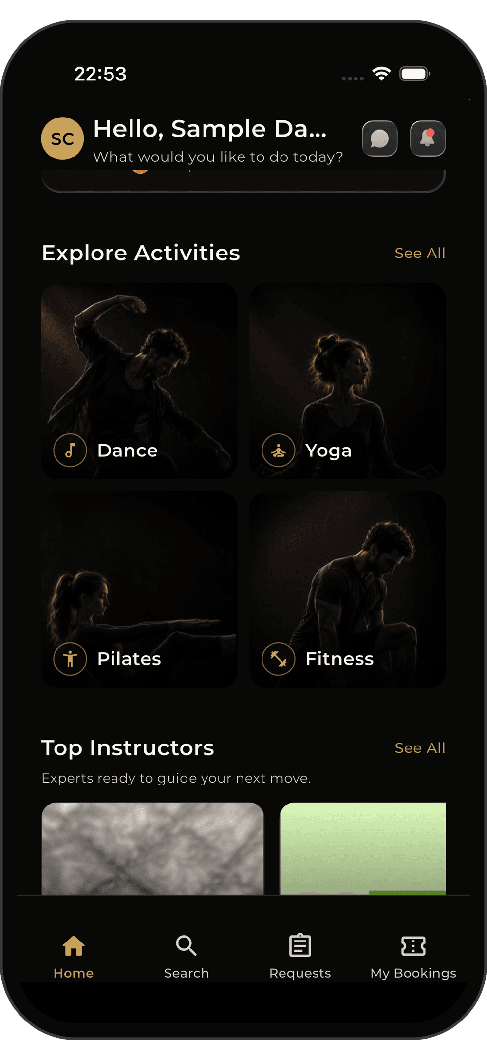 Explore activities: Dance, Yoga, Pilates and Fitness